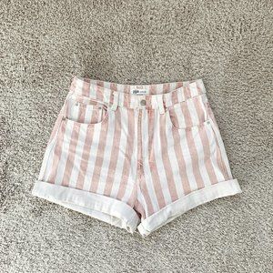High Waisted Red & White Zara Short- 8